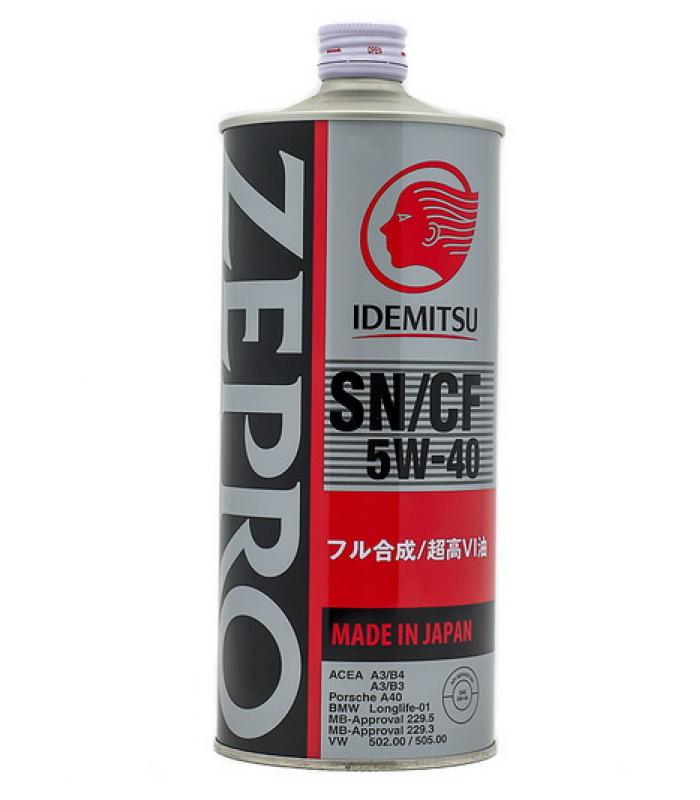 Масло моторно IDEMITSU 5w40 Zepro Euro Spec SN/CF синт 1л