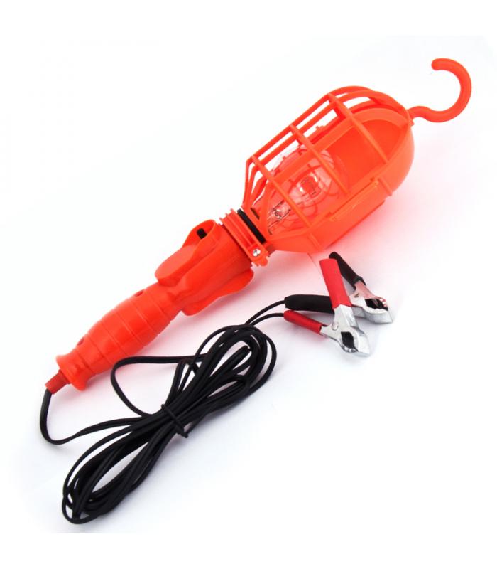 Лампа переносная "TAPE R" 50W 12V (зажимы АКБ)