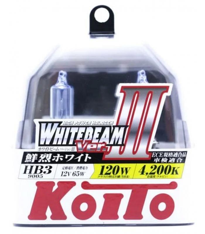 Лампа галоген. HB3 (9005) 65 (120W) - 2шт KOITO