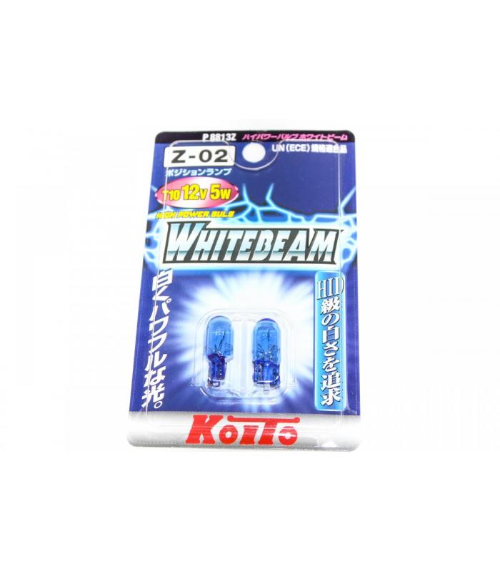 Лампа W5W W2,1x9,5d (бесцокольный, белый свет) KOITO