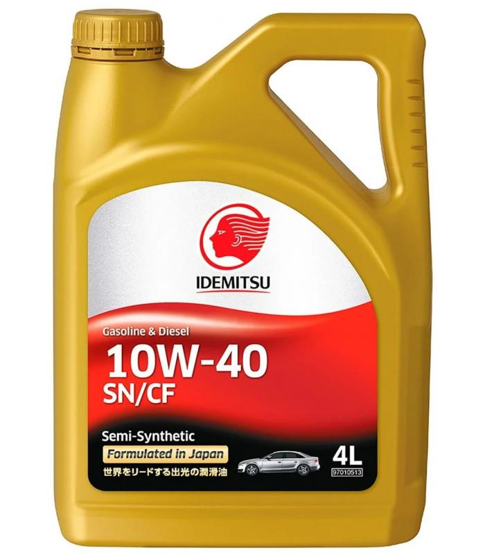 Масло моторно IDEMITSU 10w40 Semi-Synthetic SN/CF п/синт 4л