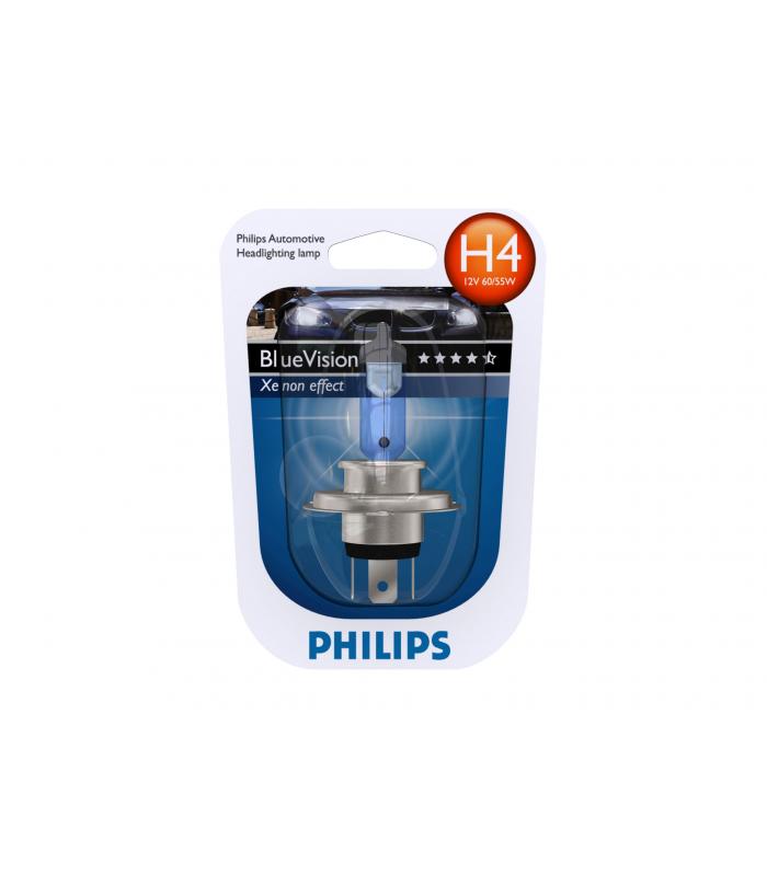 Лампа галоген. H4 60/55 P43t-38 BLUE VISION блистер PHILIPS