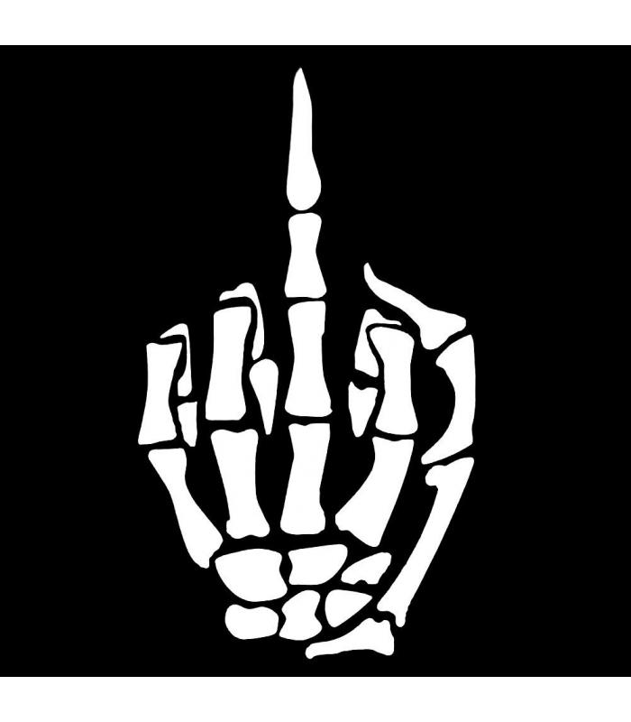 Наклейка "Fuck You!" (белая , наружняя) 