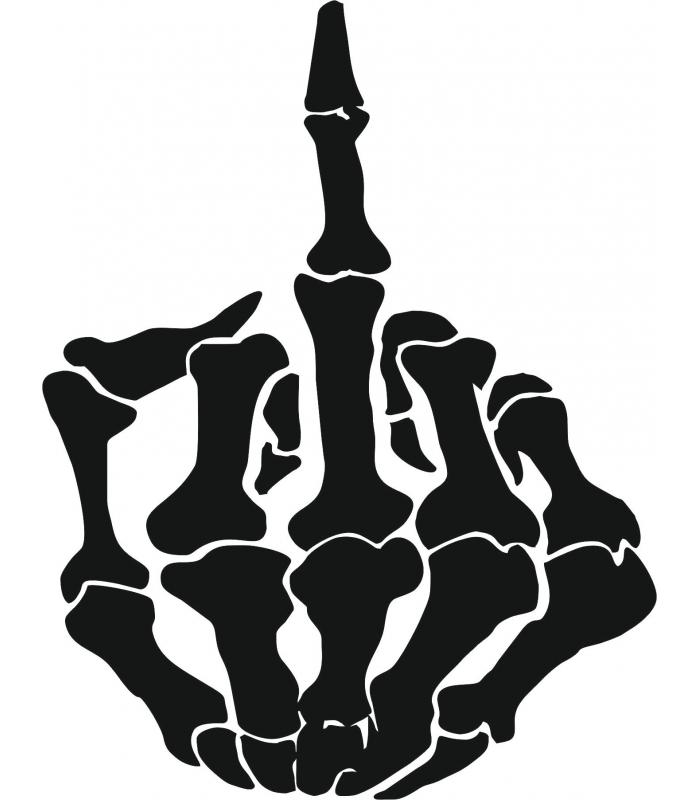 Наклейка "Fuck You!" (черная , наружняя) 