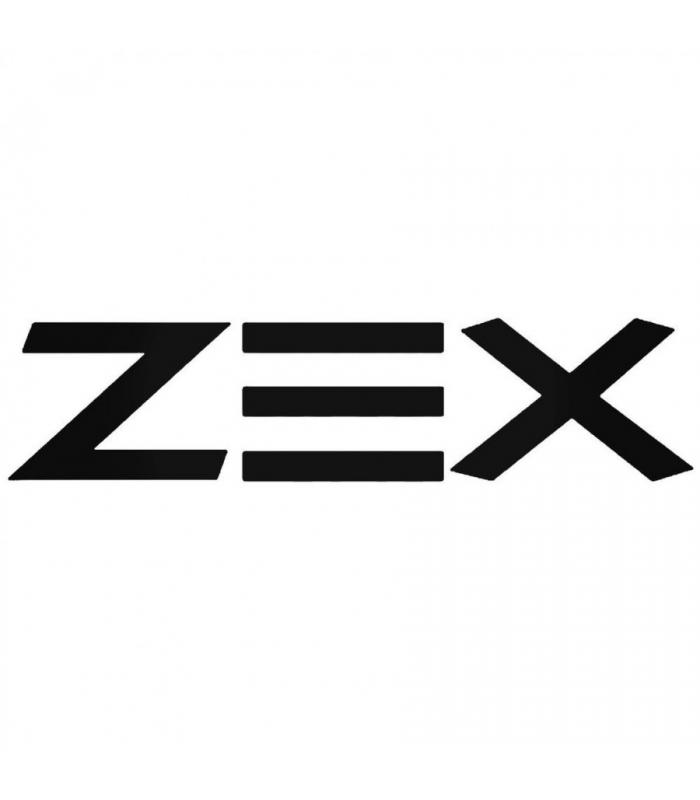 Наклейка винил тюнинг "ZEX" черная 115х30мм