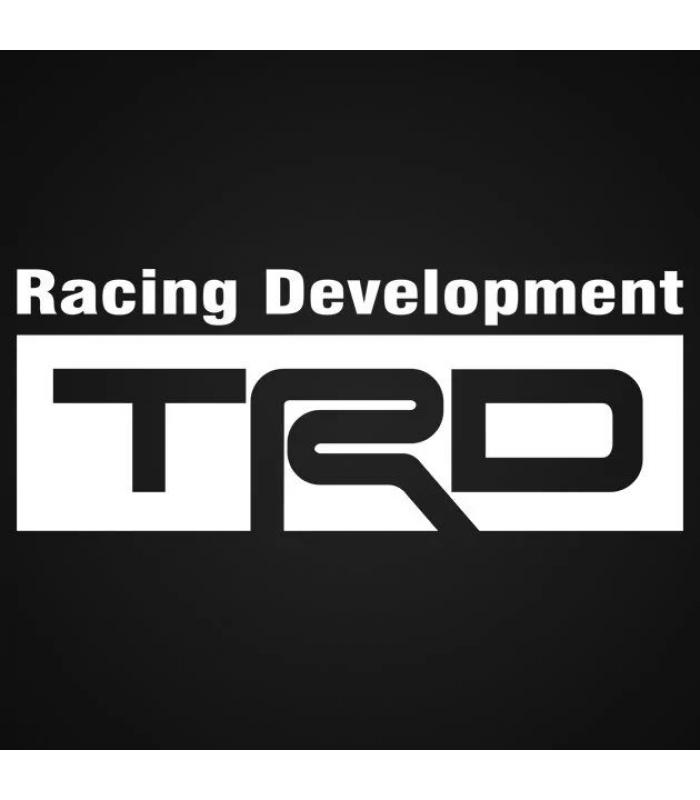 Наклейка винил тюнинг "TRD" черная 115х30мм