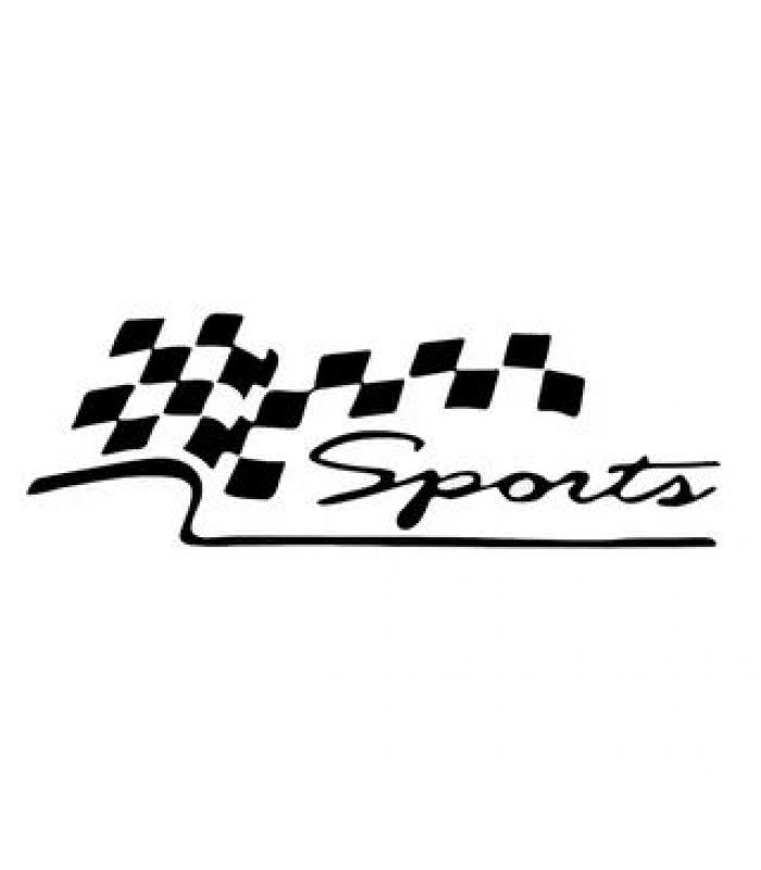 Наклейка "SPORTS" (черная , наружняя) 