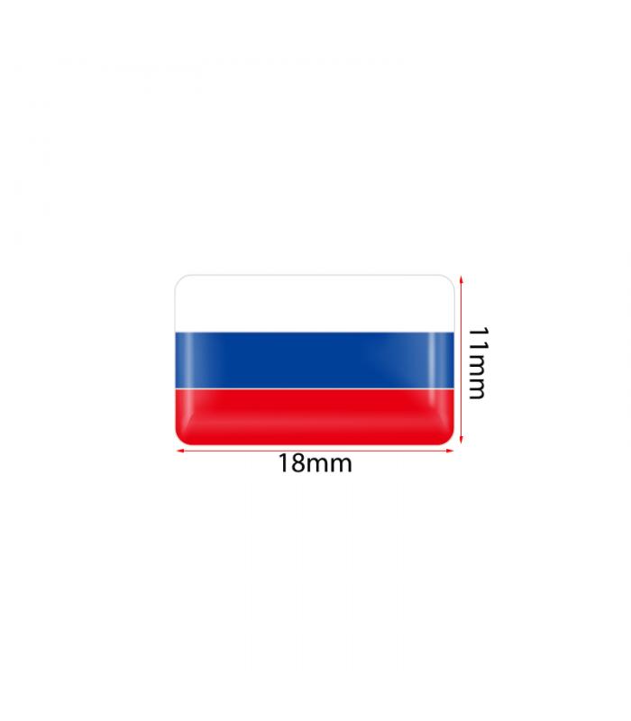 Наклейка силикон "Флаг РОССИИ"