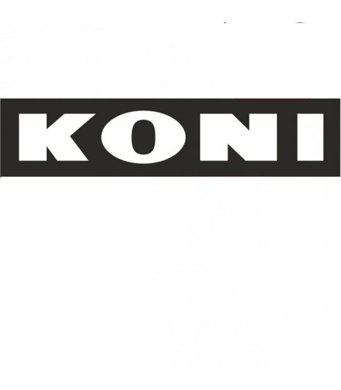 Наклейка винил тюнинг "KONI" белая 115х30мм