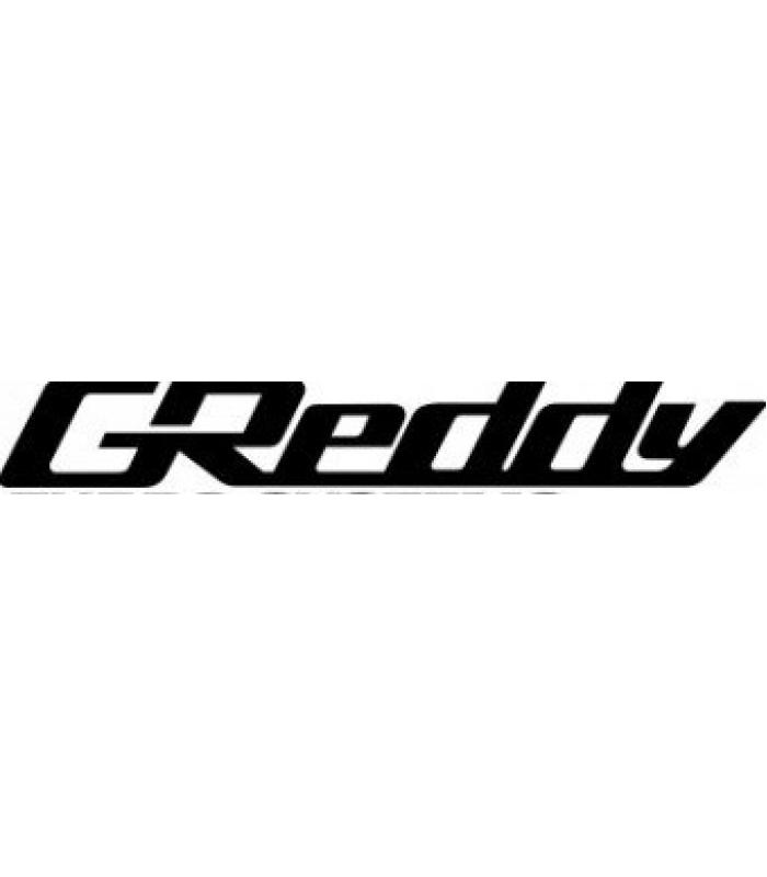 Наклейка винил тюнинг "GReddy" черная 115х30мм