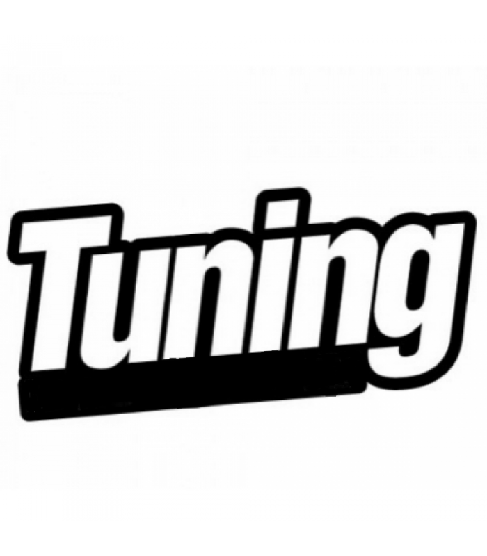 Наклейка винил тюнинг "TUNING" белая 115х30мм