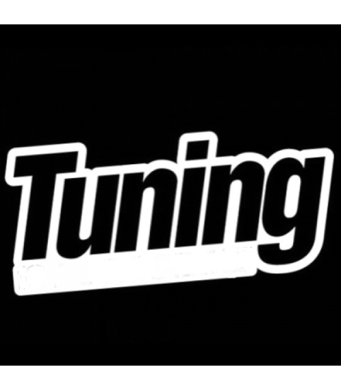 Наклейка винил тюнинг "TUNING" черная 115х30мм